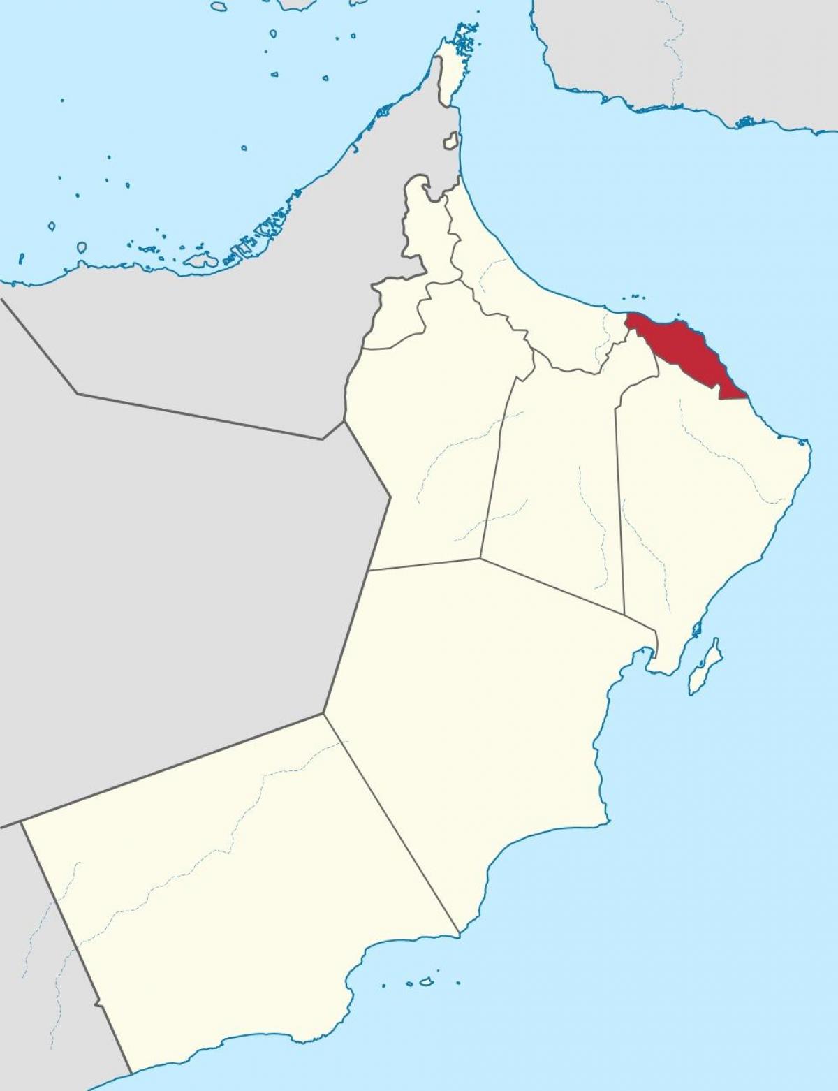маскат, Оман на картата