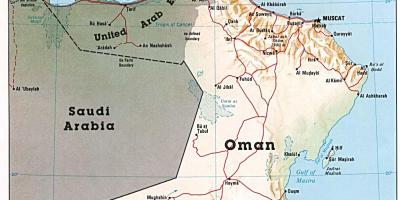 Оман карта с градовете
