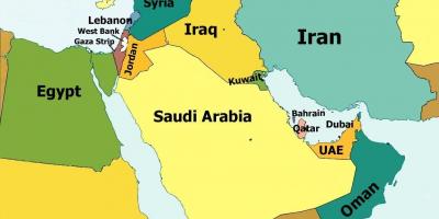 Държава Оман върху картата на света