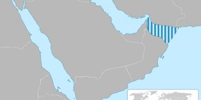Оман залива на картата
