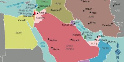 Карта на Оман картата на Близкия Изток