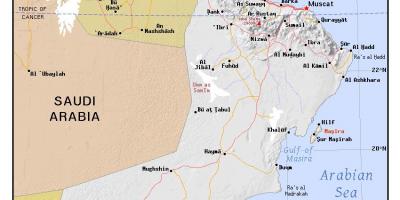 Карта на Оман политически